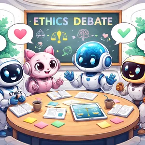 Playful AI Agents having a Ethics Debate