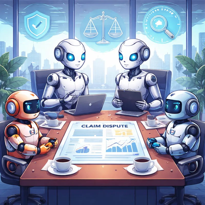 AI Agents resolving an insurance claim dispute