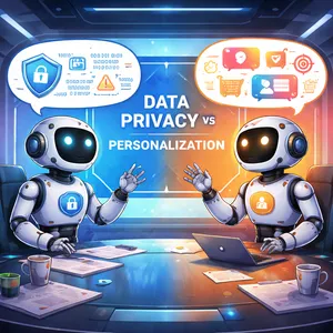 AI Agents debating data privacy versus personalization tradeoffs